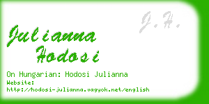 julianna hodosi business card